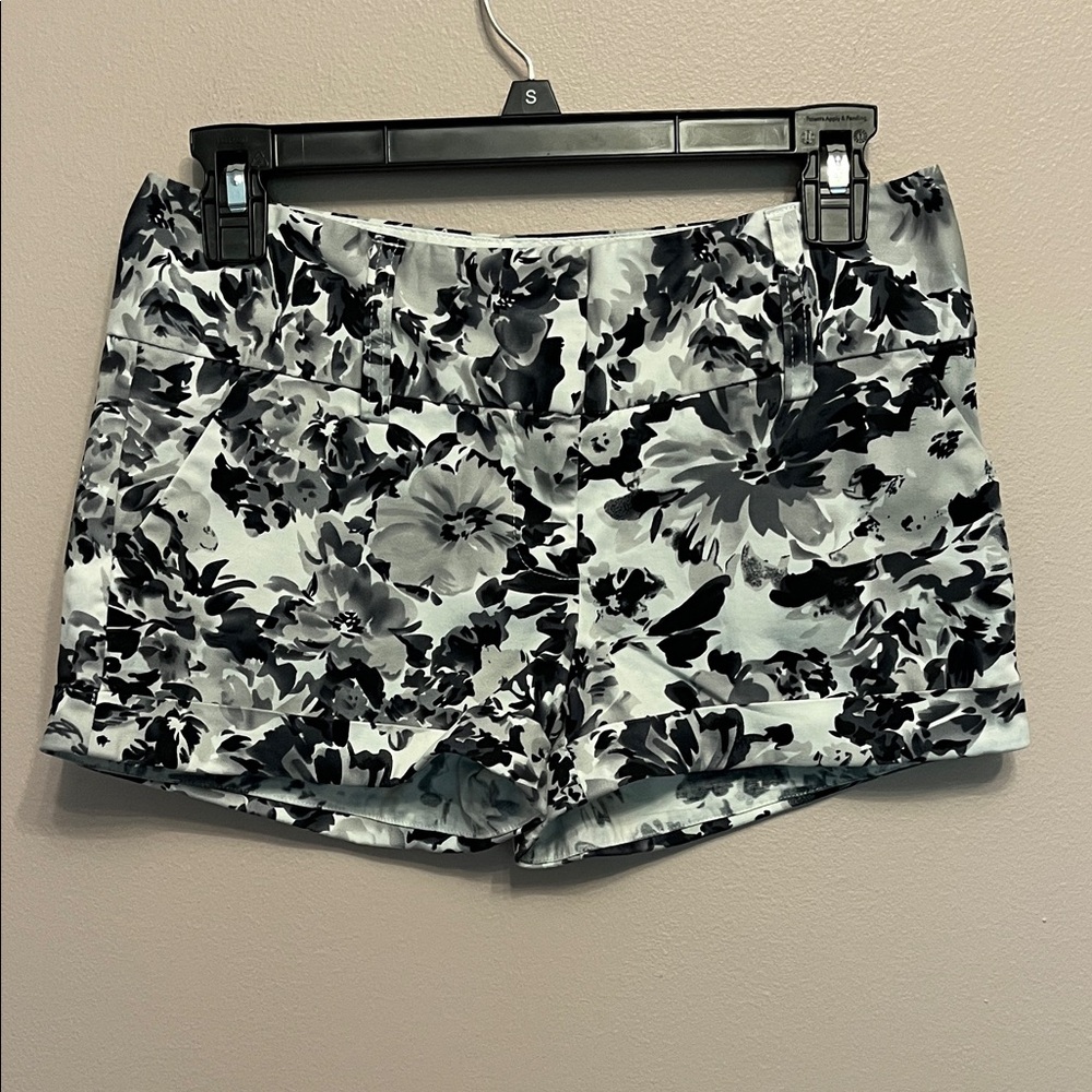 Guess Monochrome Floral High Waist Shorts